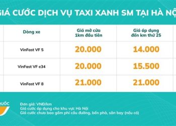 Taxi Xanh SM chính thức hoạt động từ 14/4, giá cước từ 12.000 đồng