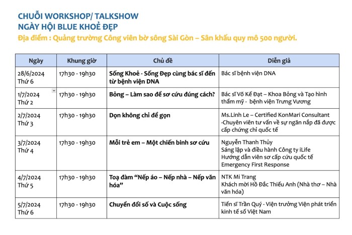 Ngày hội gia đình ‘Blue khoẻ đẹp’ – lễ hội mùa hè sôi động bên bờ sông Sài Gòn