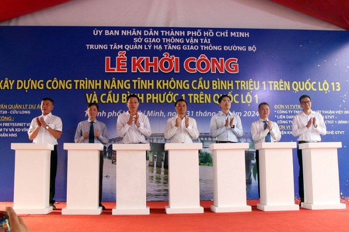 TP.HCM: Khởi công nâng tĩnh không cầu Bình Phước 1 và cầu Bình Triệu 1