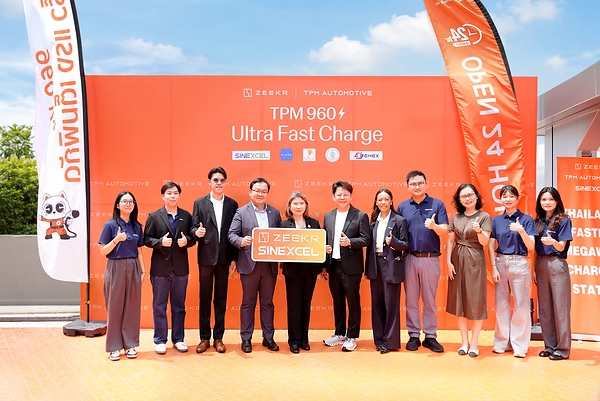 ZEEKR, TPM Automotive và SINEXCEL cùng xây dựng trạm sạc cấp megawatt nhanh nhất Thái Lan