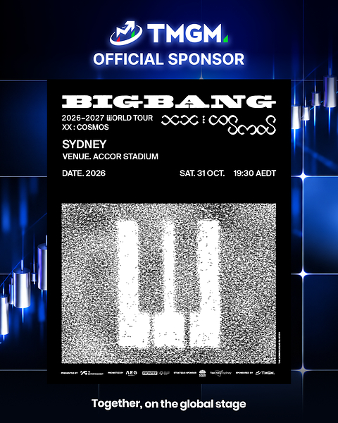 TMGM được chọn làm Nhà tài trợ chính thức về giao dịch tài chính trực tuyến cho BIGBANG 2026-2027 WORLD TOUR  tại Sydney